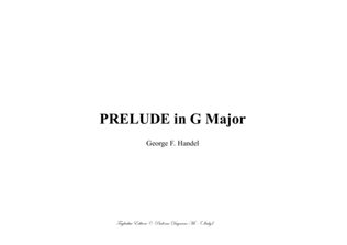 PRELUDE in G Major - G,F, Handel