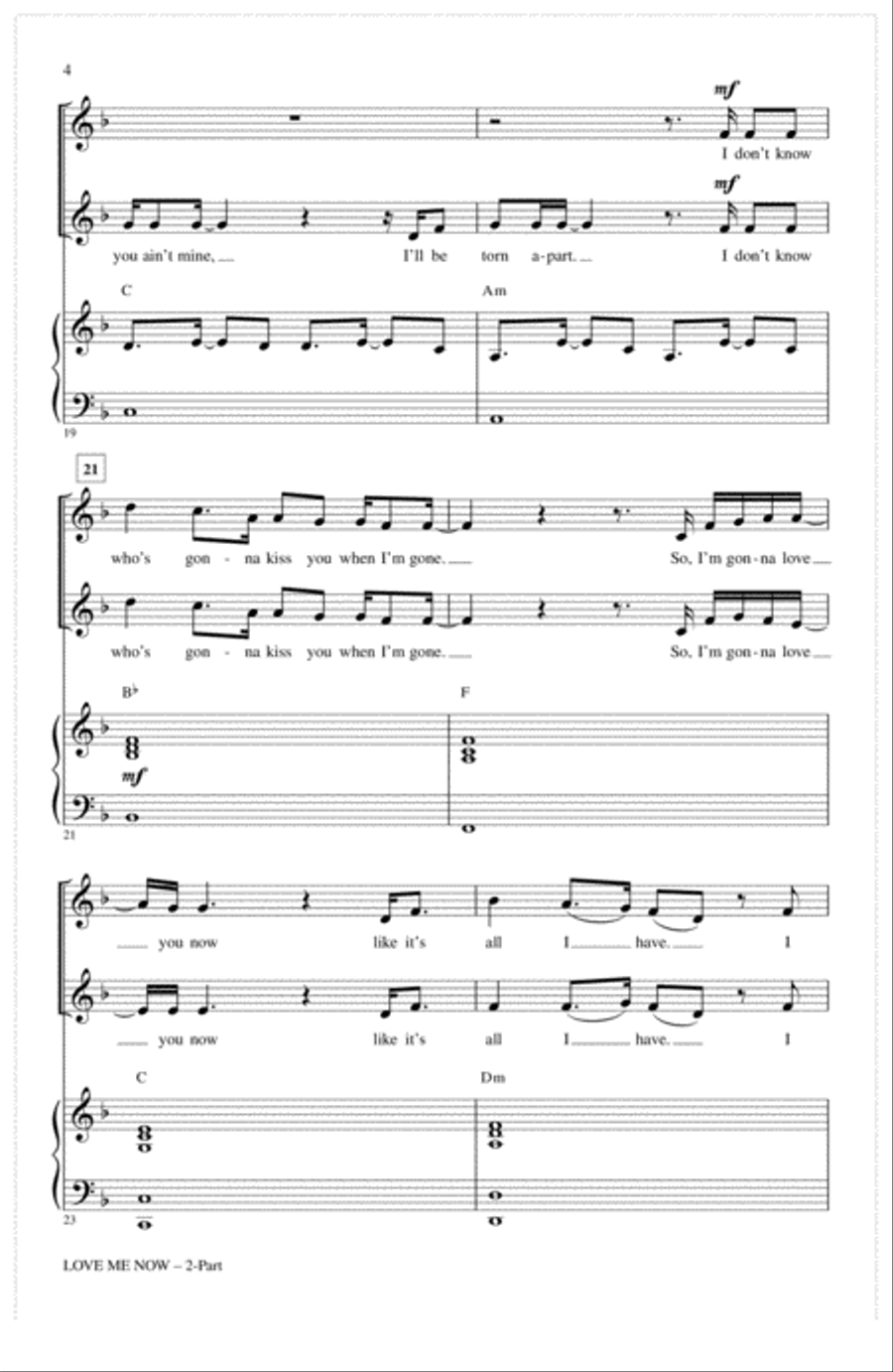 Love Me Now Love Me Now 2-Part scores gallery preview page 3