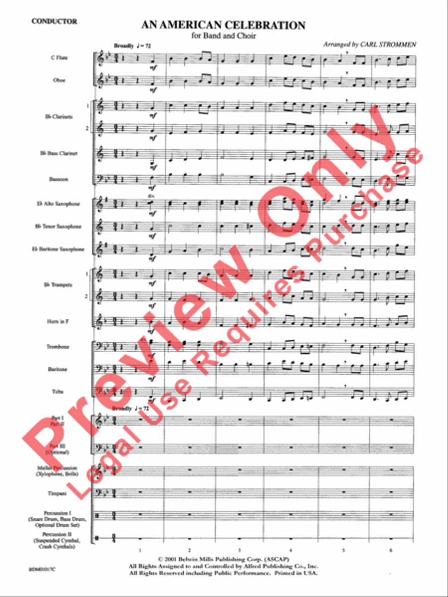 An American Celebration Concert Band scores gallery preview page 4