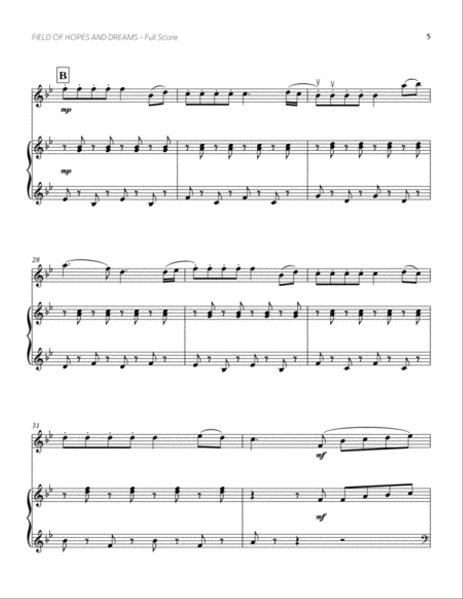 Field of Hopes and Dreams (from DELTARUNE) (for Solo Violin with Piano Accompaniment) Violin Solo scores gallery preview page 6