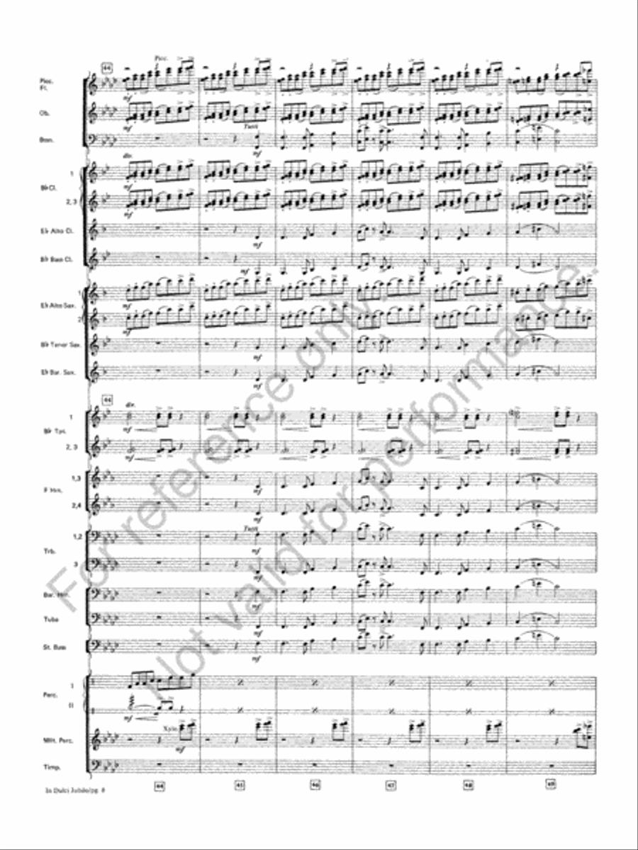 Symphonic Variations On 'In Dulci Jubilo' Concert Band scores gallery preview page 9