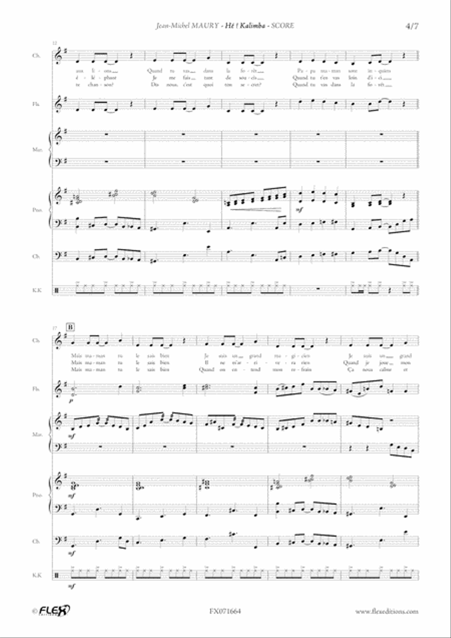 He! Kalimba! Children's Choir scores gallery preview page 4