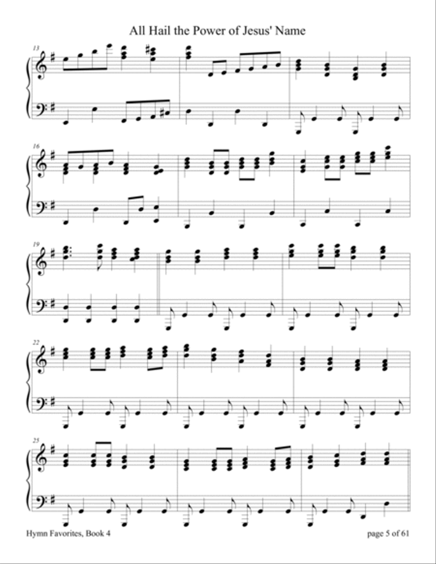 Hymn Favorites, Book 4 - A Collection of Sixteen Piano Solos Piano Solo scores gallery preview page 5