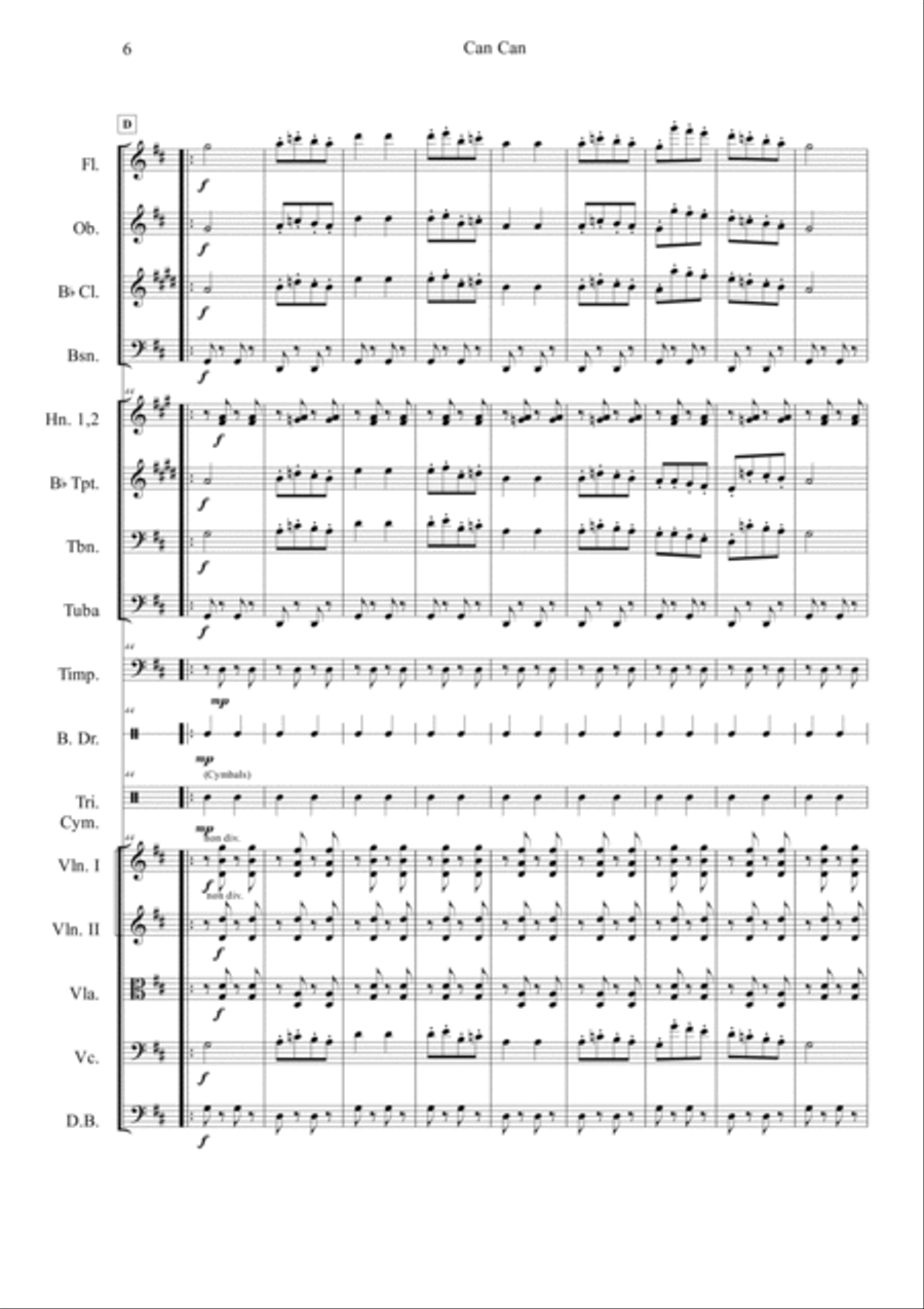 Can Can (from Orpheus in the Underworld) Orchestra scores gallery preview page 6