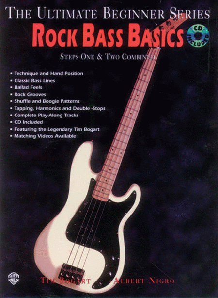 Rock Bass Basics Steps One and Two Combined Ultimate Beginner Series Cd Included