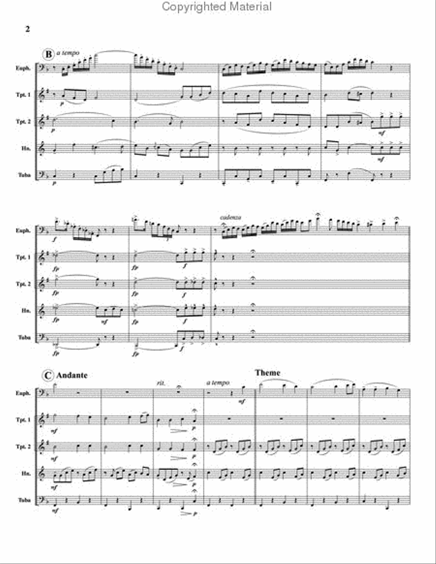 Bluebells of Scotland Brass Quintet scores gallery preview page 3