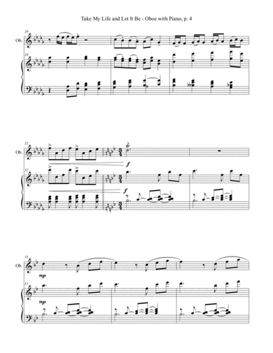 TAKE MY LIFE AND LET IT BE Hymn Sonata (for Oboe and Piano with Score/Part) image number null