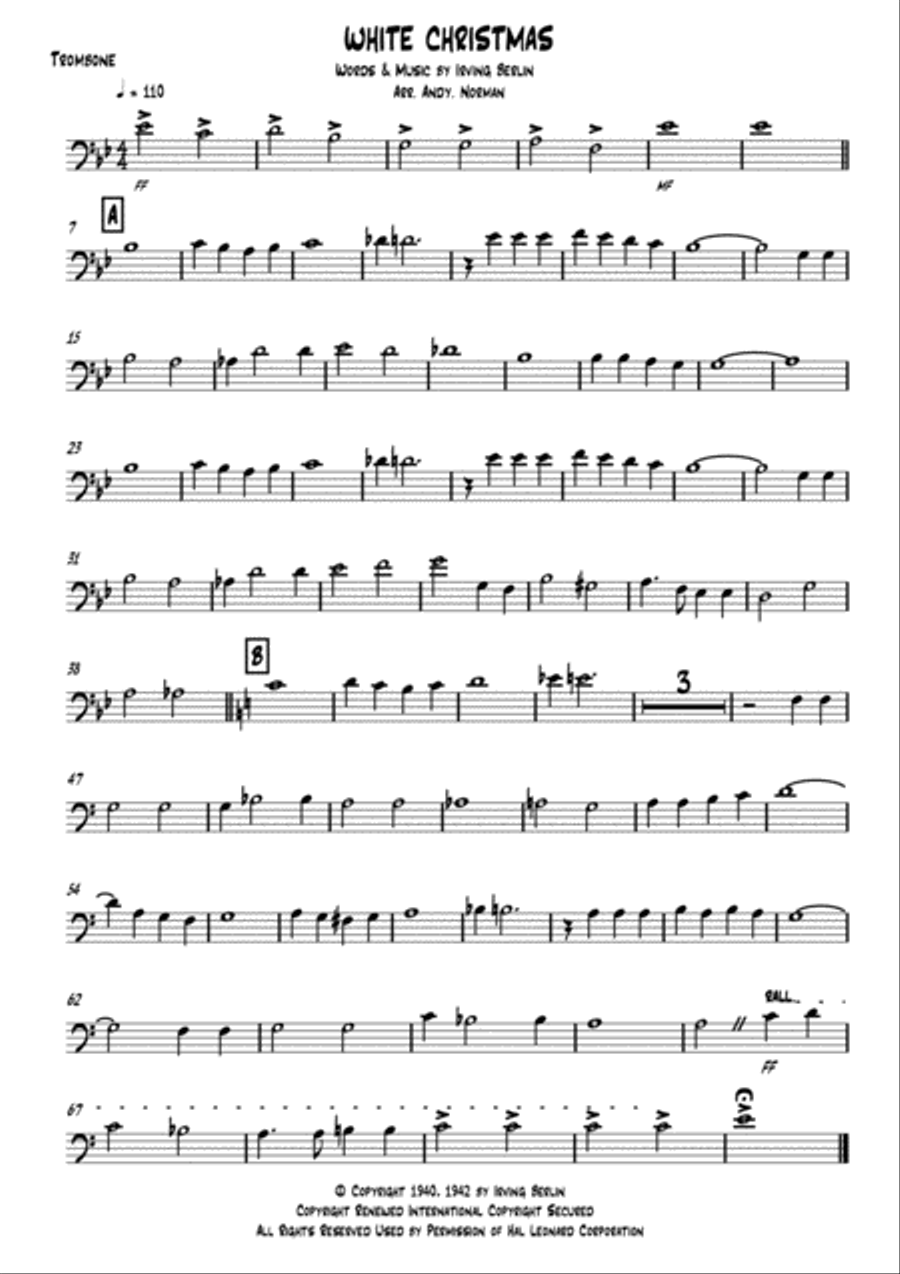 White Christmas White Christmas Brass Ensemble scores gallery preview page 4