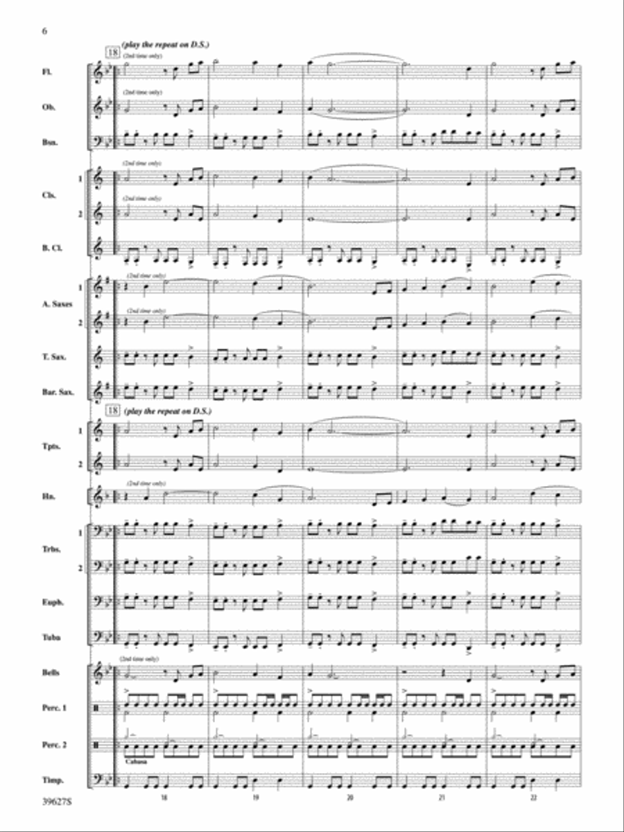 Flash Flood: Score Flash Flood: Score Concert Band scores gallery preview page 6