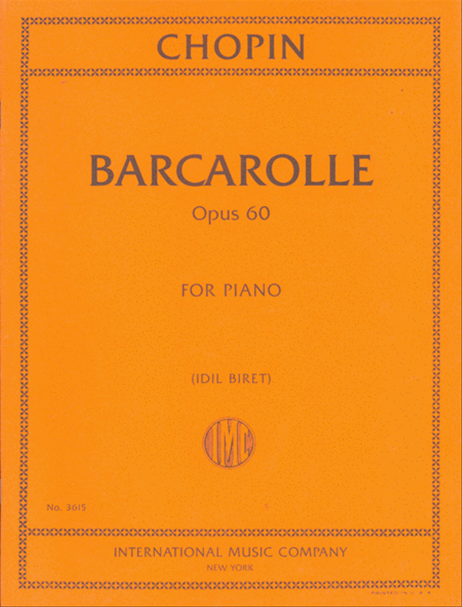 Barcarolle, Opus 60 Piano Solo scores gallery preview page 1