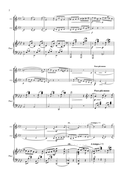 Tchaikovsky - Romance Op.5 - 2 Clarinets & Piano