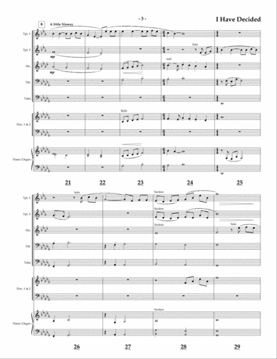 I Have Decided for Brass Quintet Brass Quintet scores gallery preview page 3