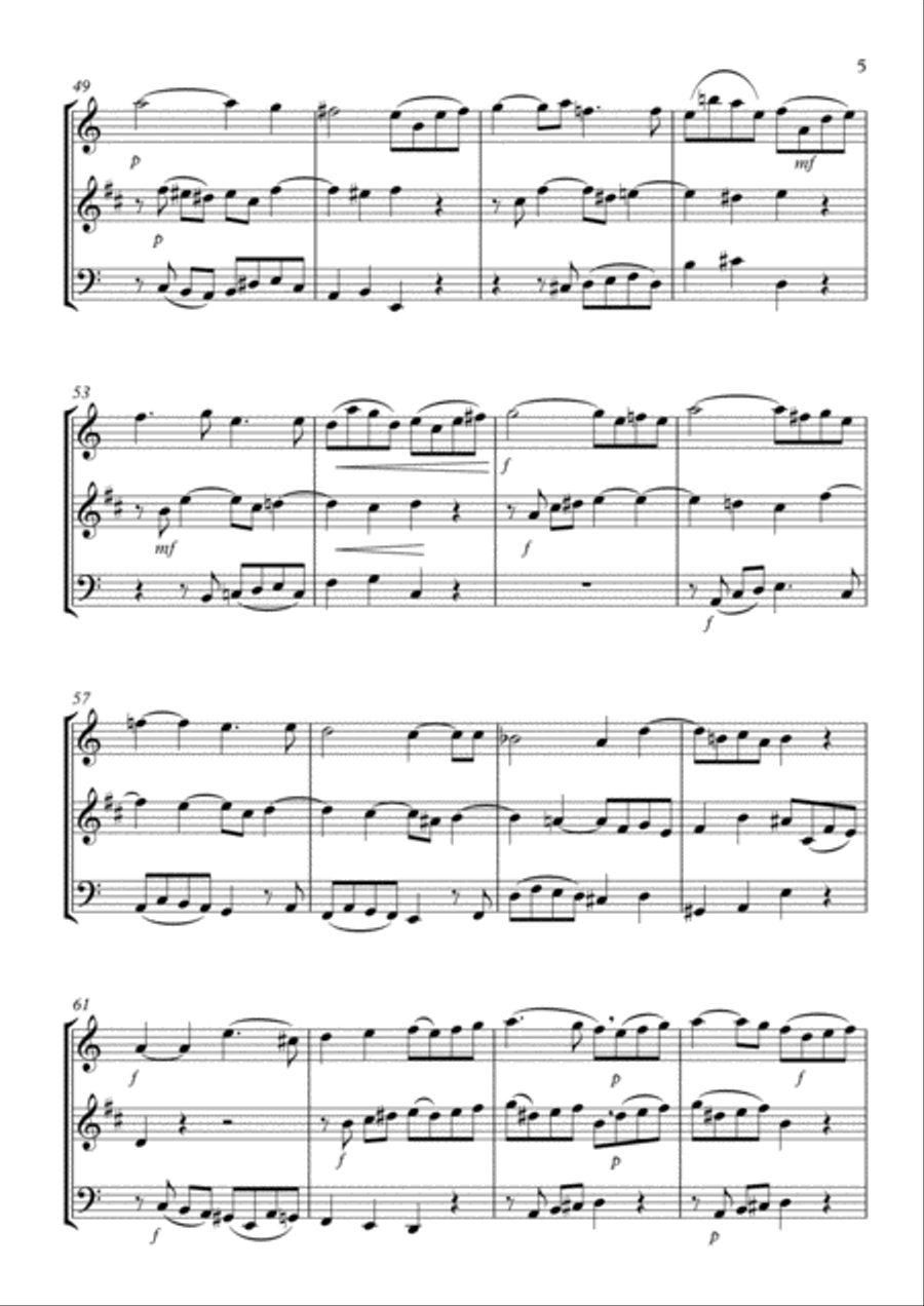 Trio Sonata No1 Woodwind Trio scores gallery preview page 5