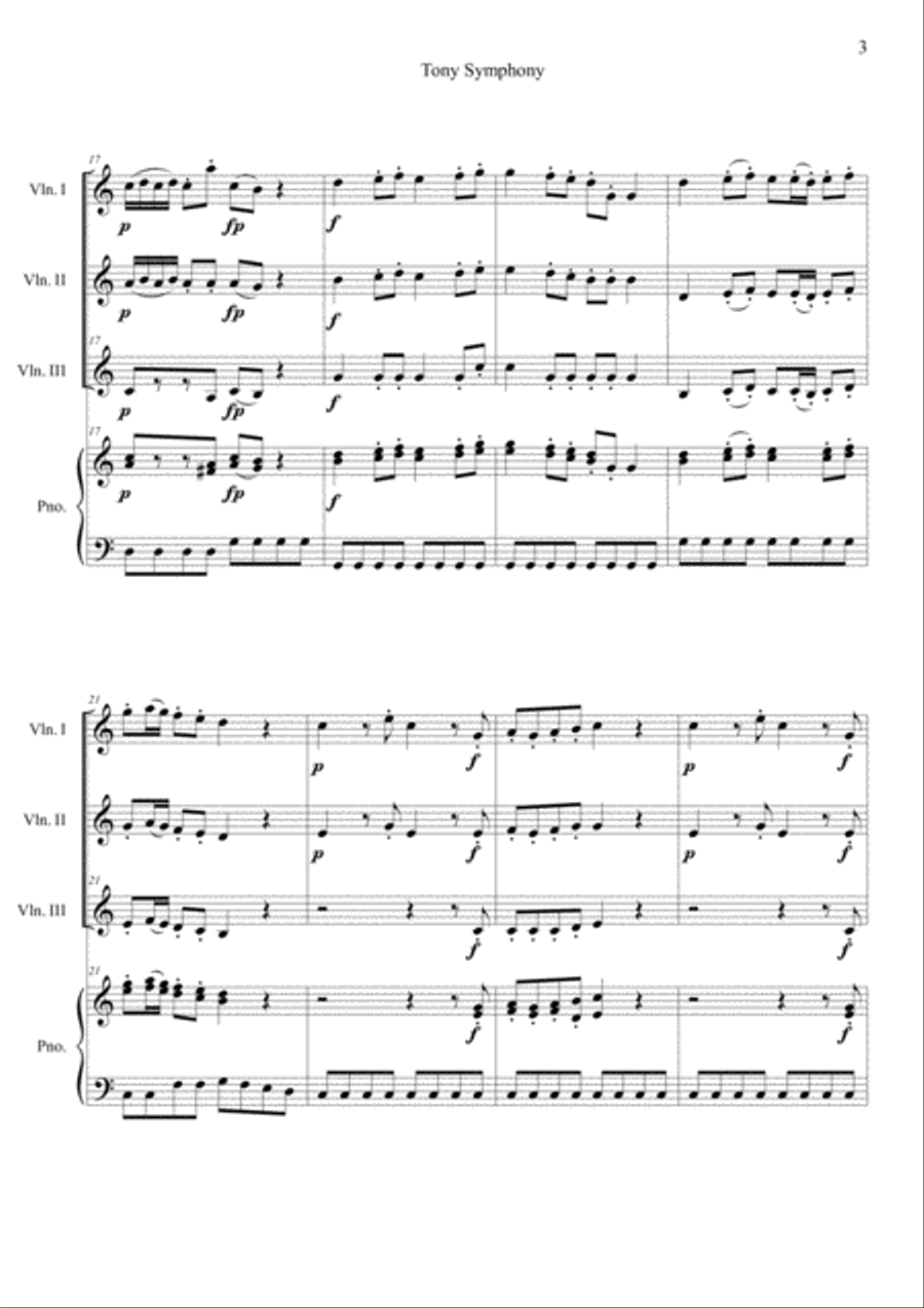 Toy Symphony Violin Solo scores gallery preview page 3