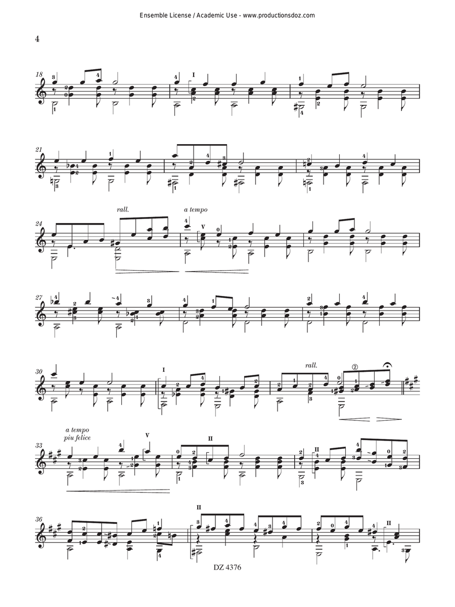 In Golden Shades, the Sun Begins to Die Classical Guitar scores gallery preview page 4