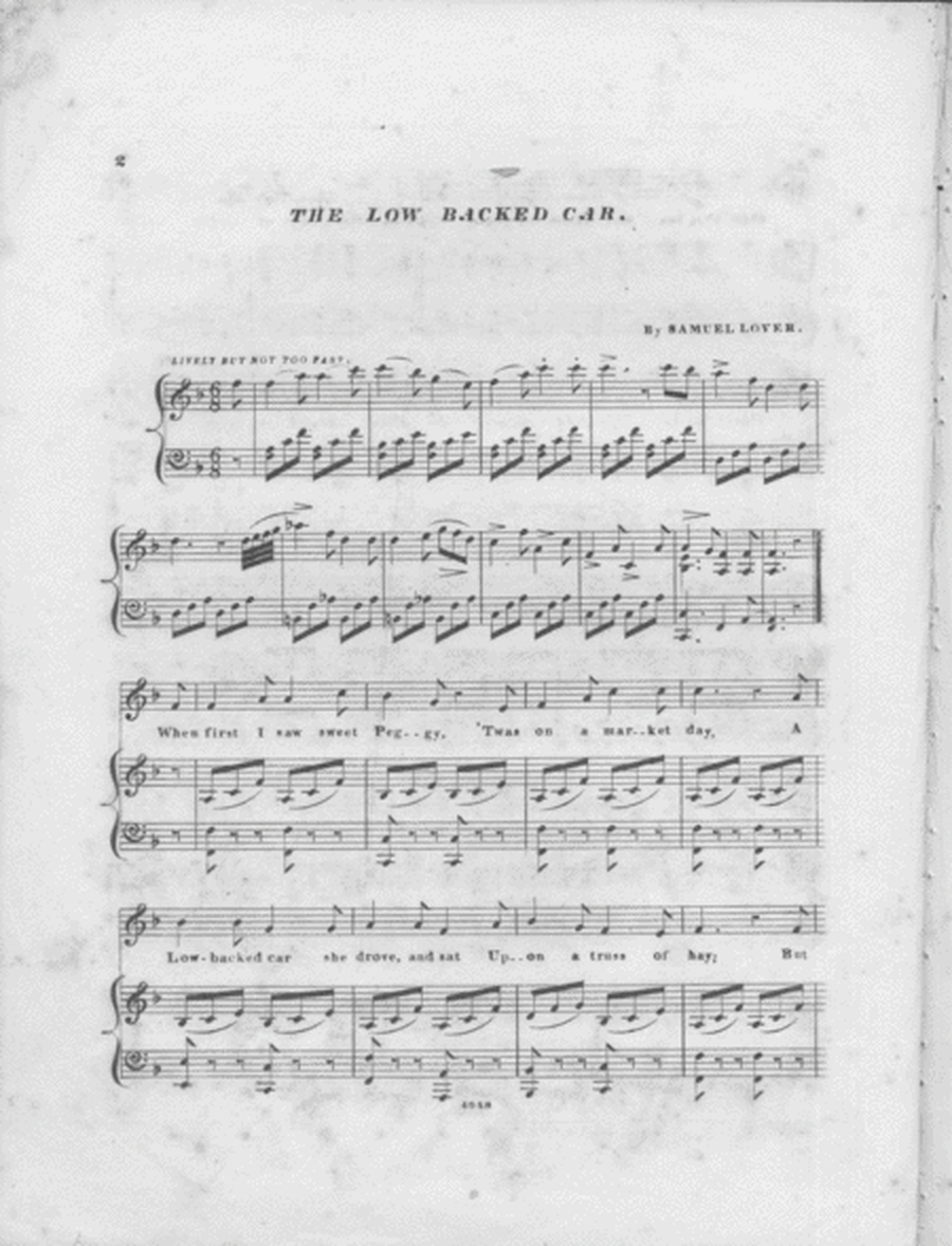The Low Back'd Car. A Characteristic Irish Song