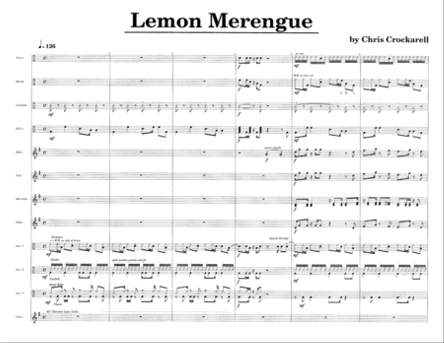 Lemon Merengue w/Tutor Tracks Percussion Ensemble scores gallery preview page 3