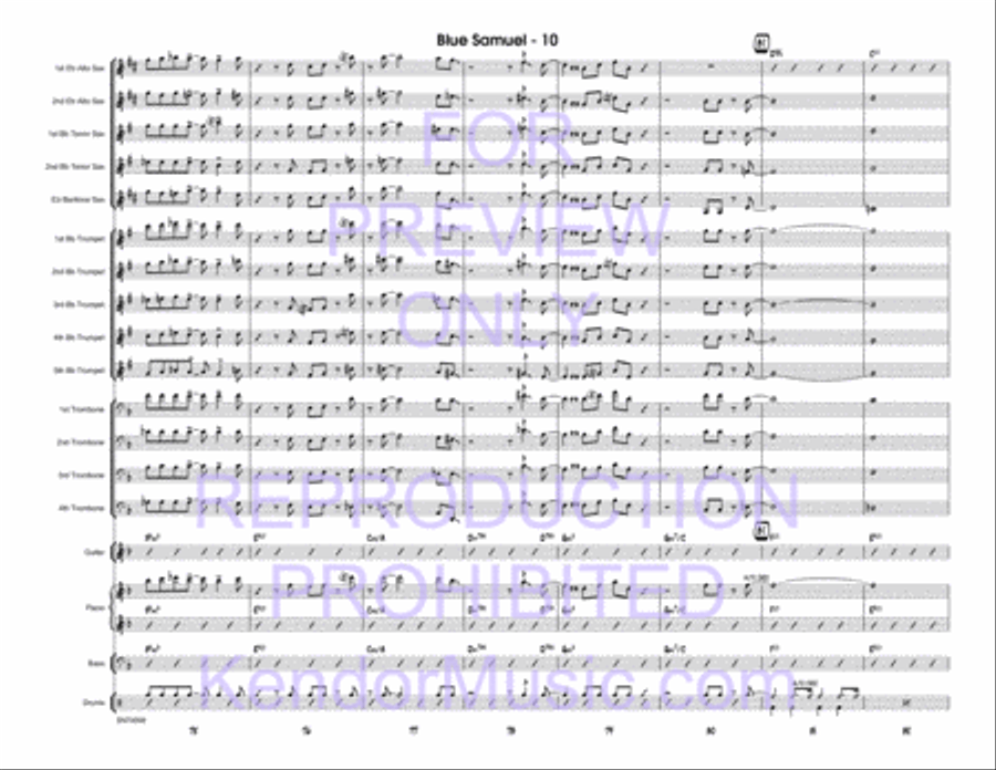 Blue Samuel Jazz Ensemble scores gallery preview page 11
