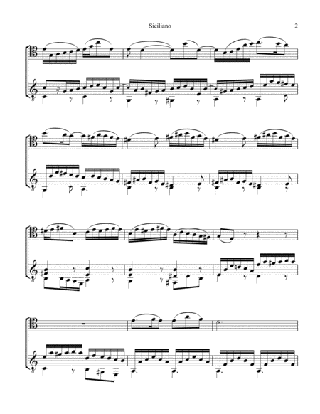 Siciliano BWV 1031 (A Minor) for cello and guitar image number null