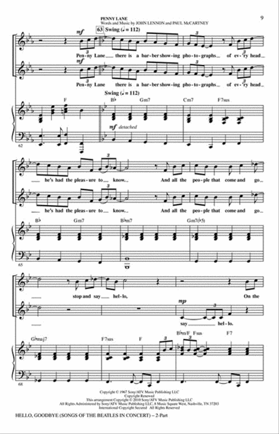 Hello, Goodbye 2-Part scores gallery preview page 4