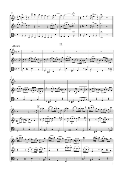 Trio Sonata in D Minor for Two Violins & Viola Essercizii musici TWV42:d4 image number null