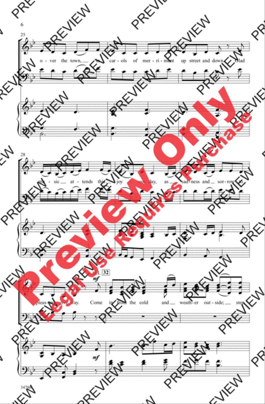 A Vaughan Williams Christmas 4-Part scores gallery preview page 5