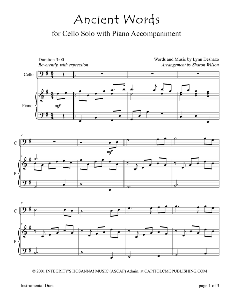 Ancient Words Piano scores gallery preview page 2