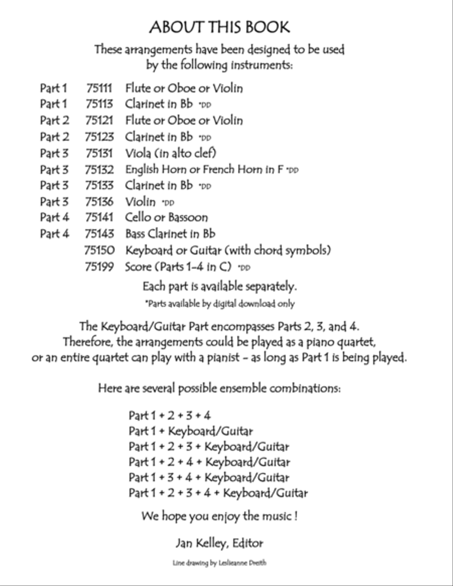 Music for Four, Christmas for Quartet - Score 75199