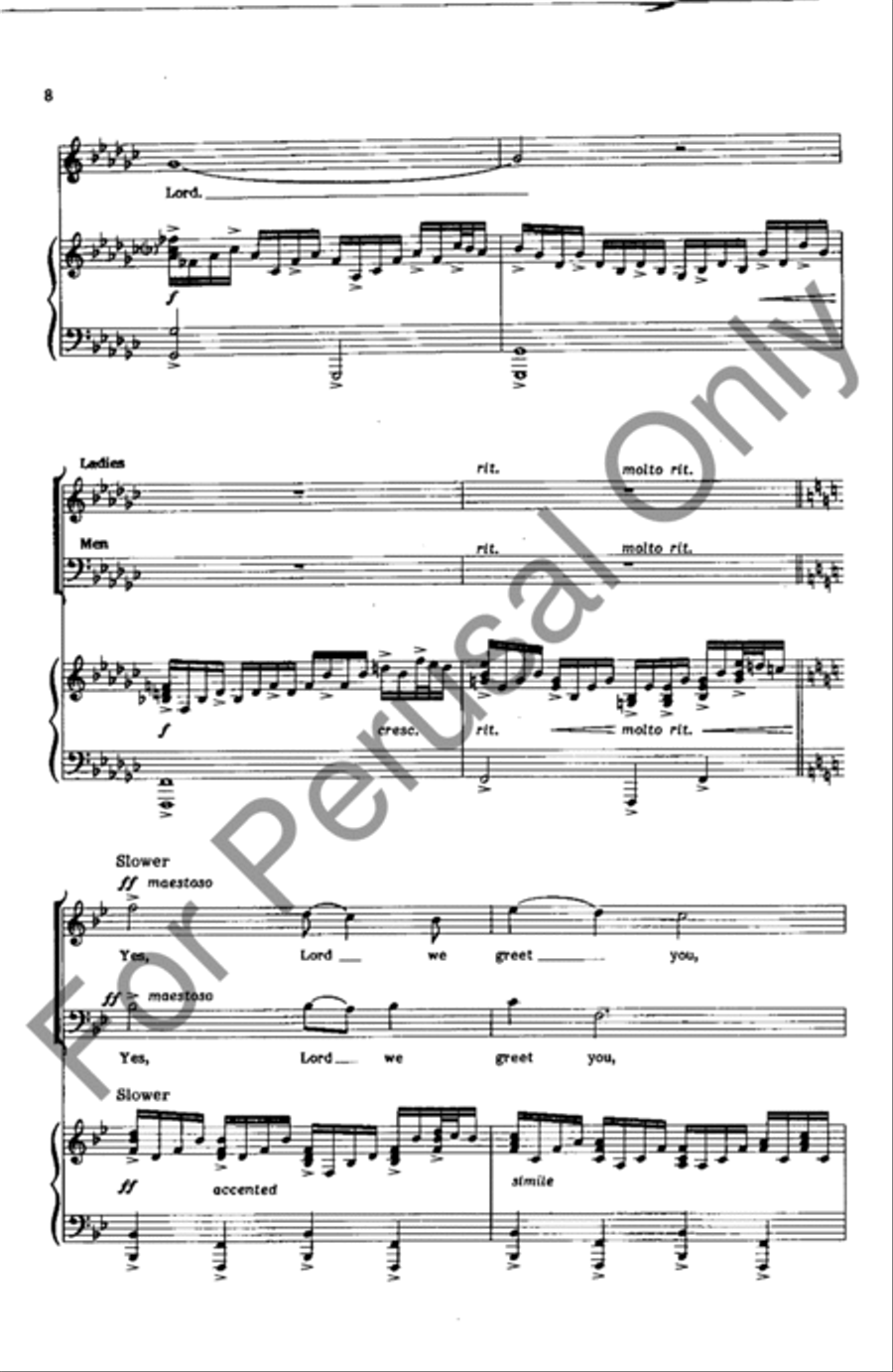 O Come (All) You Faithful 4-Part scores gallery preview page 8