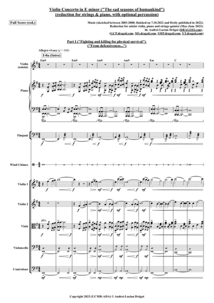 Violin Concerto in E minor ("Concert pt vioara orchestra in mi minor") - strings&piano reduction
