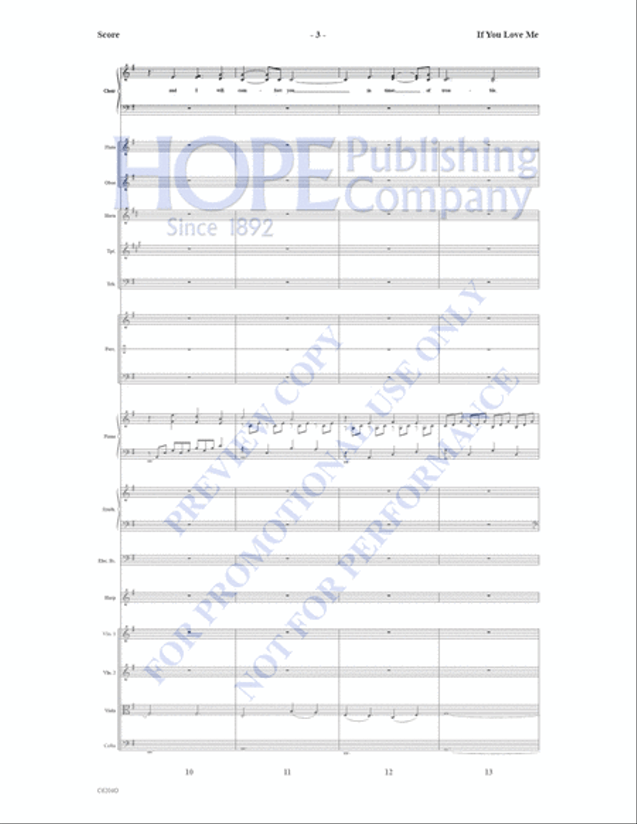 If You Love Me Choir scores gallery preview page 4