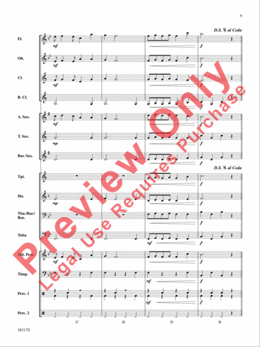 Rudolph the Red-Nosed Reindeer Concert Band scores gallery preview page 9