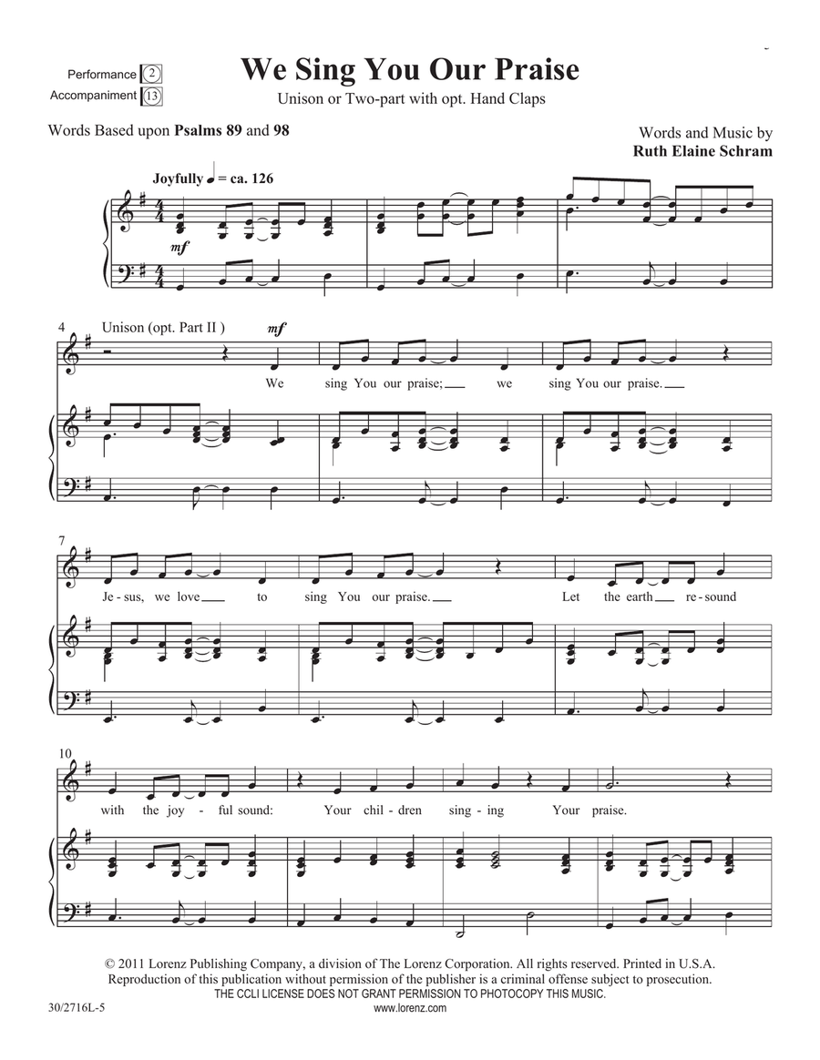 God's Big Family - Songbook with P/A mp3s Unison Choir scores gallery preview page 5