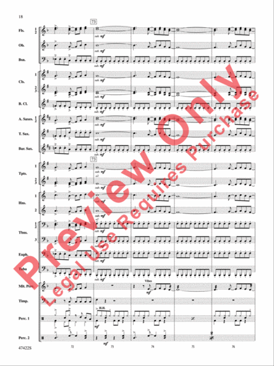 Boughs of Holly Concert Band scores gallery preview page 19
