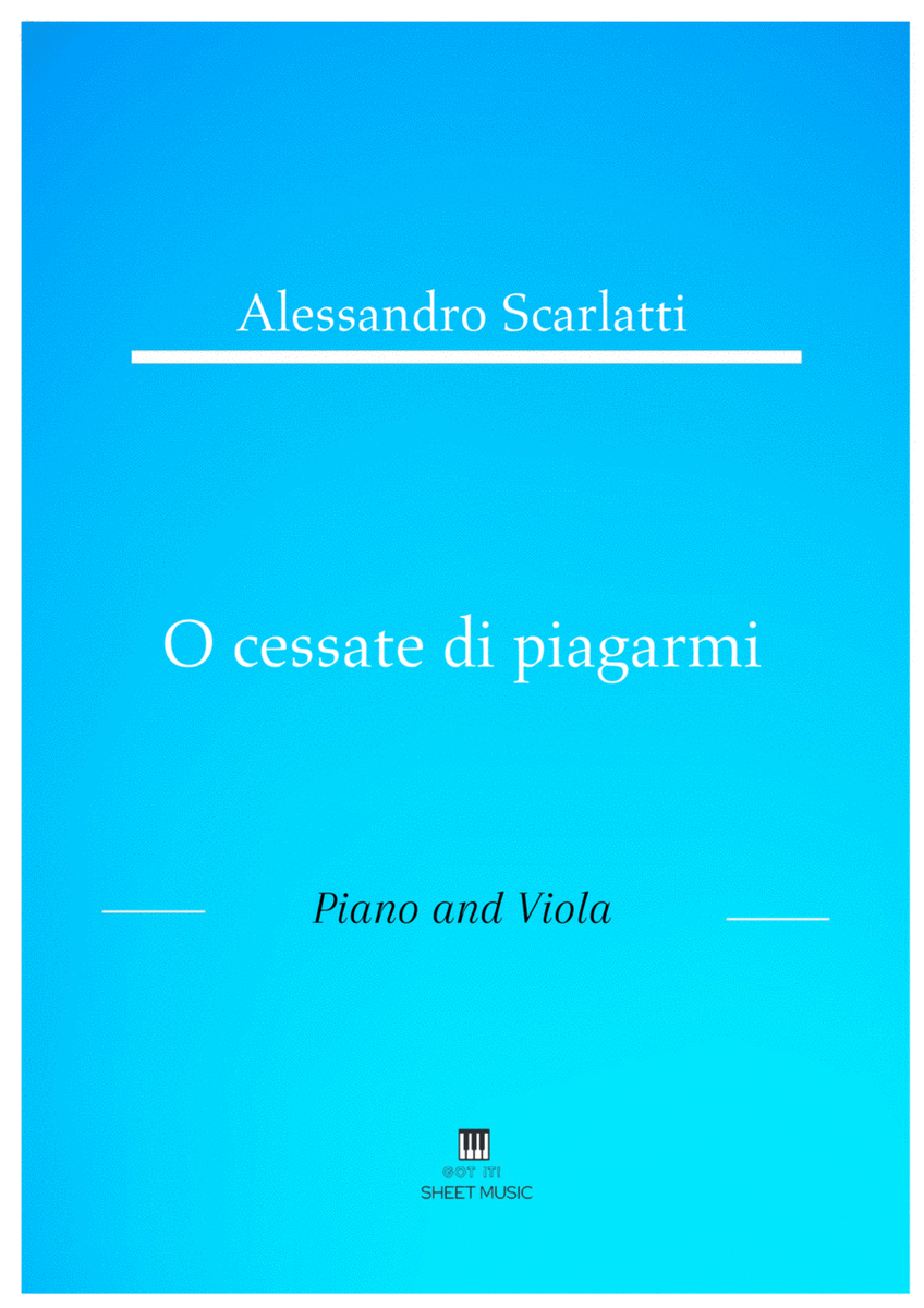 Alessandro Scarlatti - O cessate di piagarmi (Piano and Viola) image number null