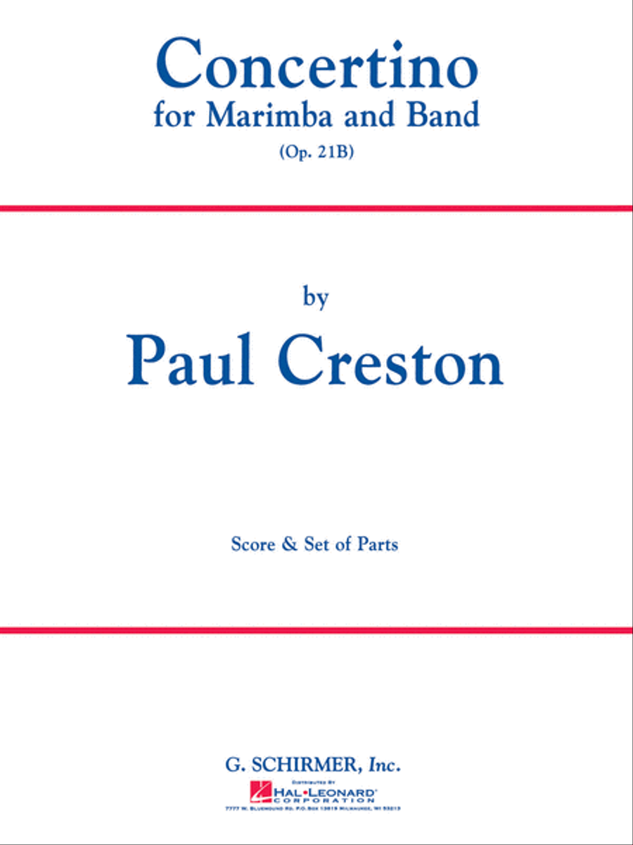 Concertino for Marimba and Band, Op. 21b Concert Band scores gallery preview page 1