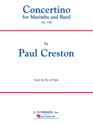 Book cover for Concertino for Marimba and Band, Op. 21b