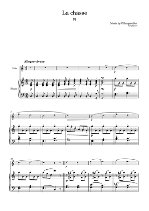 Burgmüller "La chasse " Violin & piano
