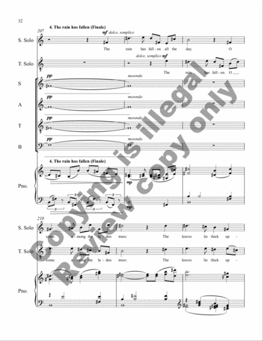 Chamber Music, Volume 3: Four Joyce Songs: Serenade in One Movement 4-Part scores gallery preview page 13