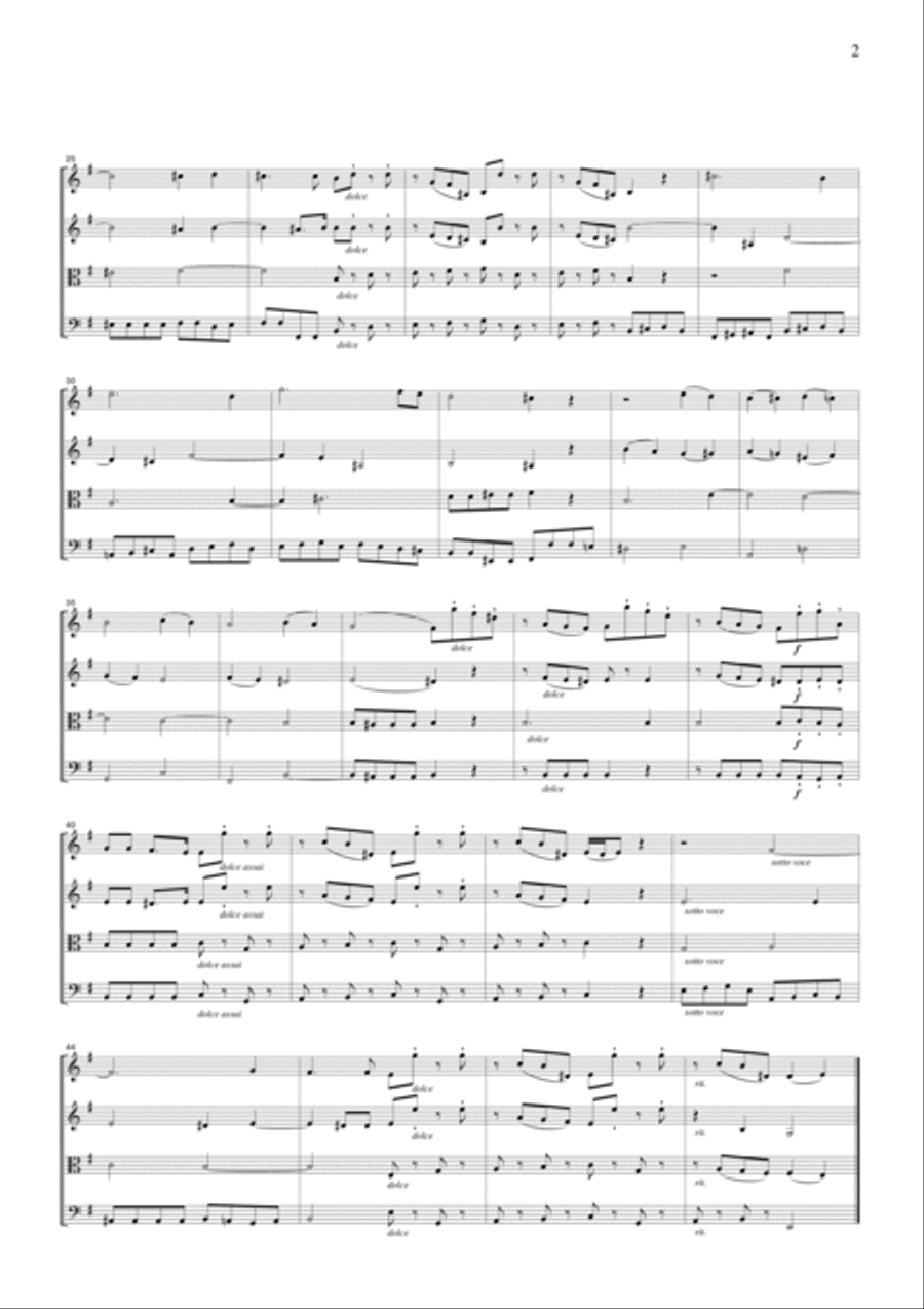 Pergolegi Stabat Mater Dolorosa, for string quartet, CP401 String Quartet scores gallery preview page 2