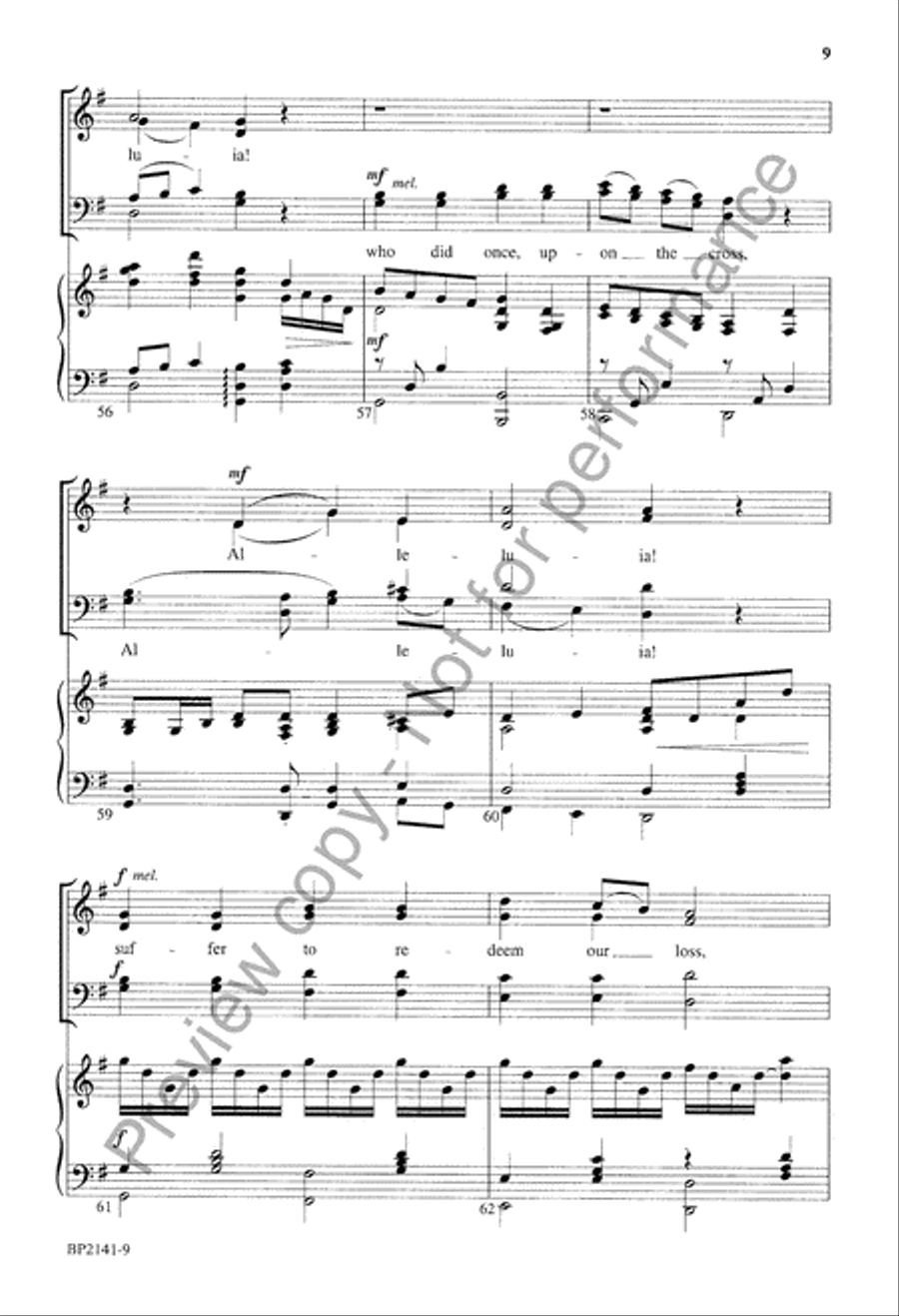 Jesus Is Risen from the Dead! 4-Part scores gallery preview page 10