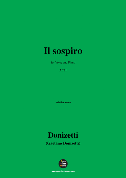 Donizetti-Il sospiro,in b flat minor,for Voice and Piano