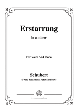 Book cover for Schubert-Erstarrung,from 'Winterreise',Op.89(D.911) No.4,in a minor,for Voice&Piano