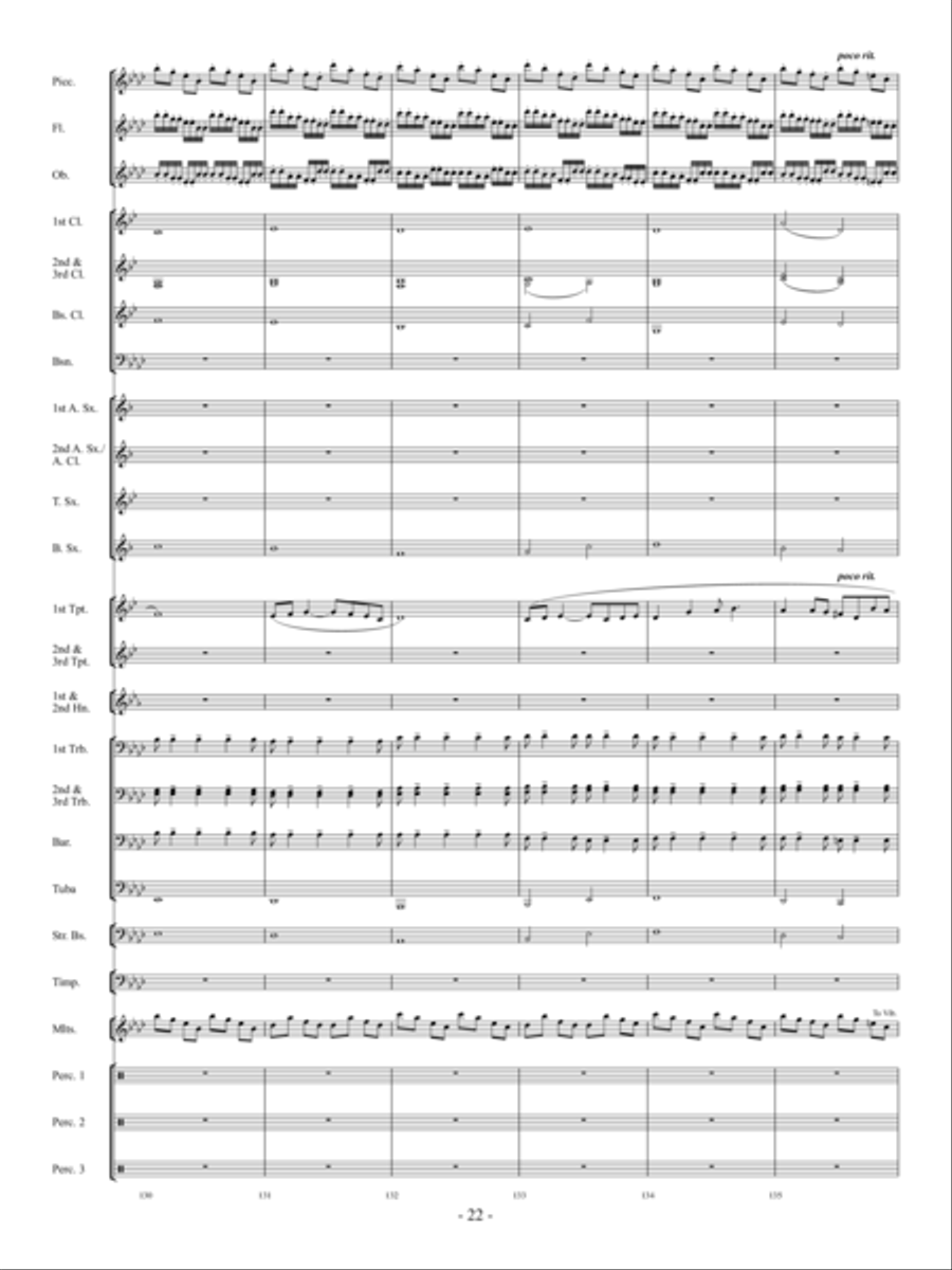 Legend of the Ancient Hero Concert Band scores gallery preview page 21