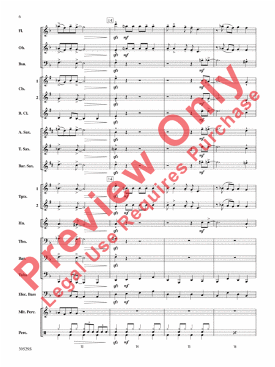 Minnie the Moocher Concert Band scores gallery preview page 7