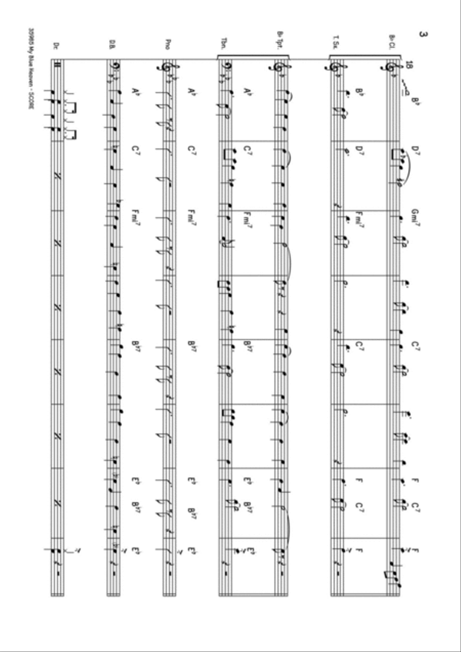 MY BLUE HEAVEN Jazz Ensemble scores gallery preview page 4
