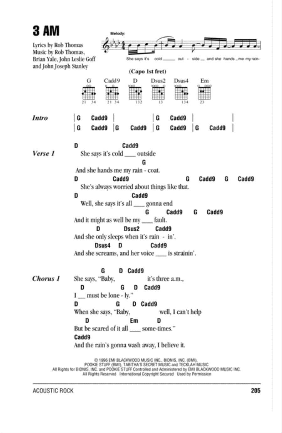 3 AM Acoustic Guitar scores gallery preview page 1