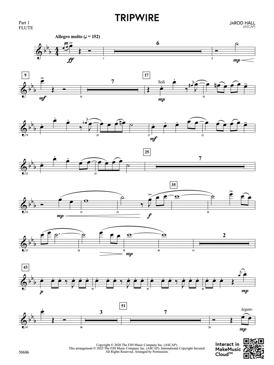 Tripwire: Part 1 - Flute Concert Band scores gallery preview page 1