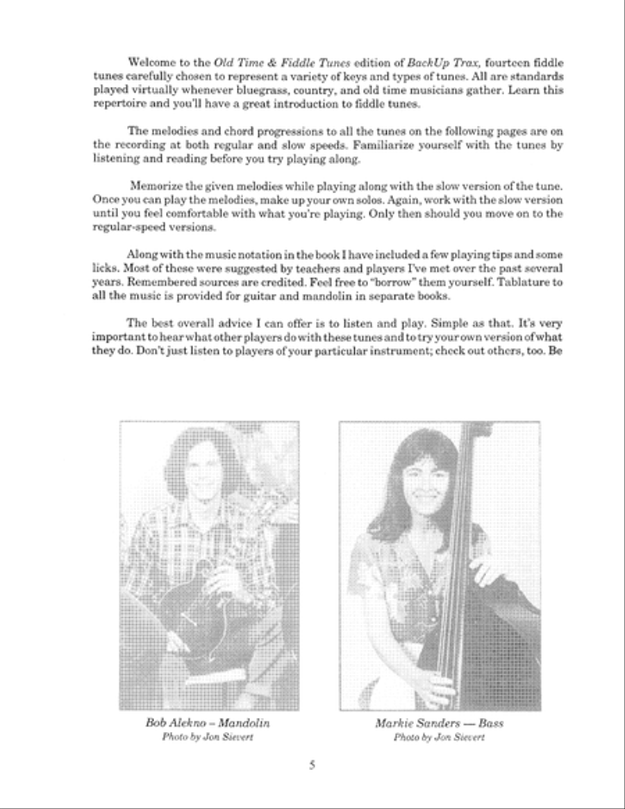 Backup Trax/Old Time & Fiddle Tunes for Fiddle and Mandolin Violin scores gallery preview page 6