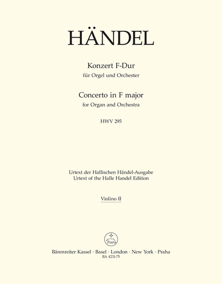 Concerto for Organ and Orchestra, No. 13 F major HWV 295 